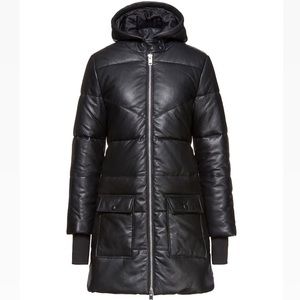 Walter Baker Leather Puffer Coat